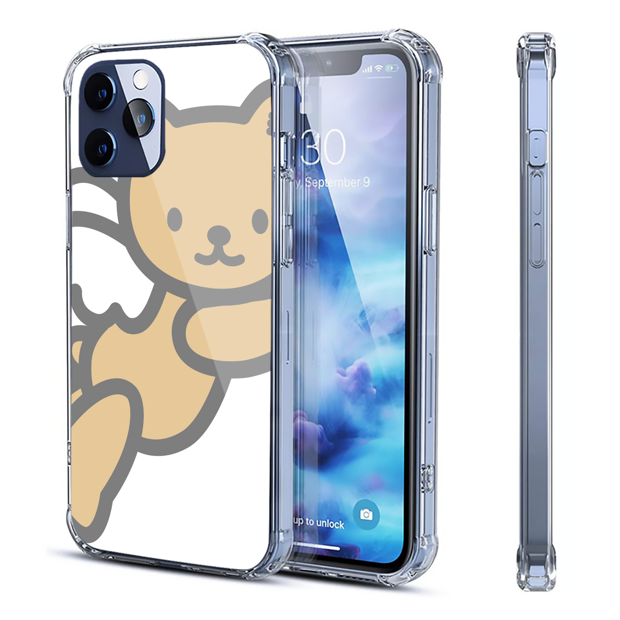 （画像用） Hello Kitty ハローキティ 【iPhone 12シリーズ対応】透明スマホケース（クリアソフトケース）